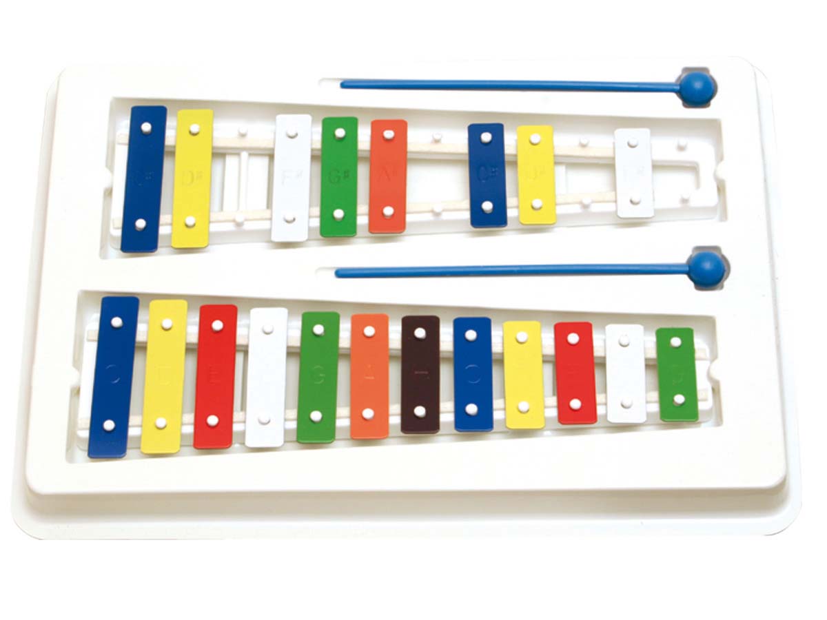 Metallophon mit bunten Klangplatten – Bild 1