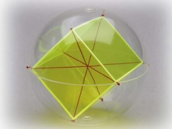 Kugel mit Innenhexaeder + Diagonalfäden