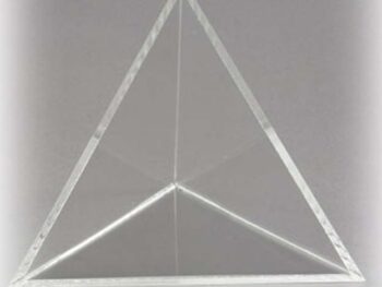 Tetraeder, allseitig geschlossen, glasklar