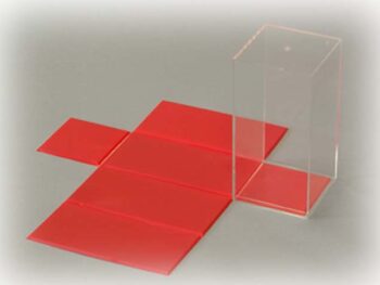 Quadratisches Prisma mit Oberflächennetz