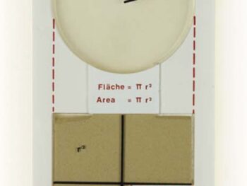 Demonstrationsmodell der Formel: F = r² • 3,14