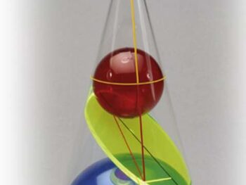 Kegel mit Ellipse und zwei Berührungskugel