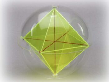 Kugel mit Innenoktaeder + Diagonalfäden
