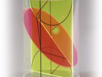 Zylinder mit Ellipsen- und Vertikalschnitt