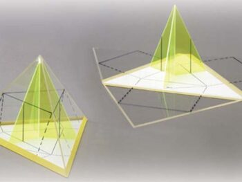 Unregelmäßige Pyramide mit ungleichen Neigungswinkeln