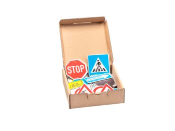 Verkehrszeichensatz magnetisch 64-teilig
