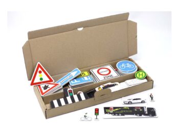 Verkehrszeichensatz magnetisch 124-teilig