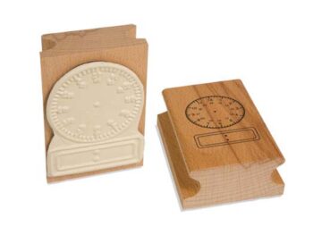 Uhr-Stempel, analog-digital - Ziffern von 1-24