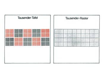 Tausender-Kunststofftafel