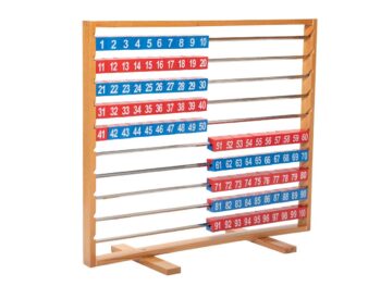 Würfelrechengerät aus Holz 1-100