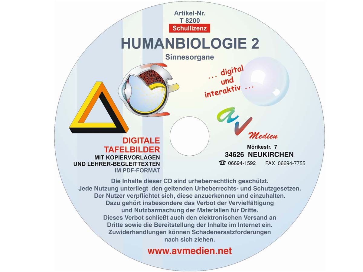 Humanbiologie 2: Sinnesorgane – Bild 1