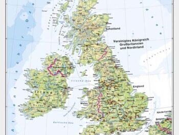 Britische Inseln - physisch / politisch