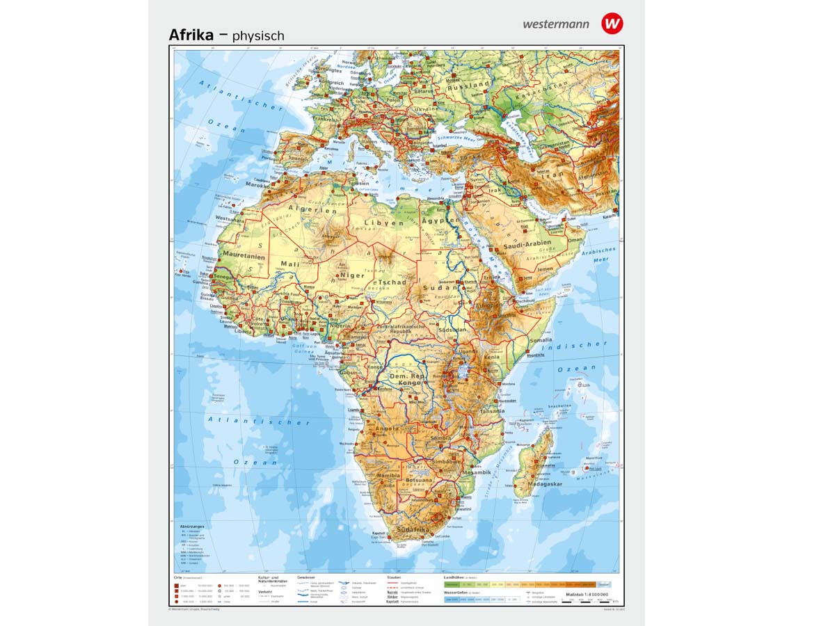 Afrika - physisch / politisch – Bild 1