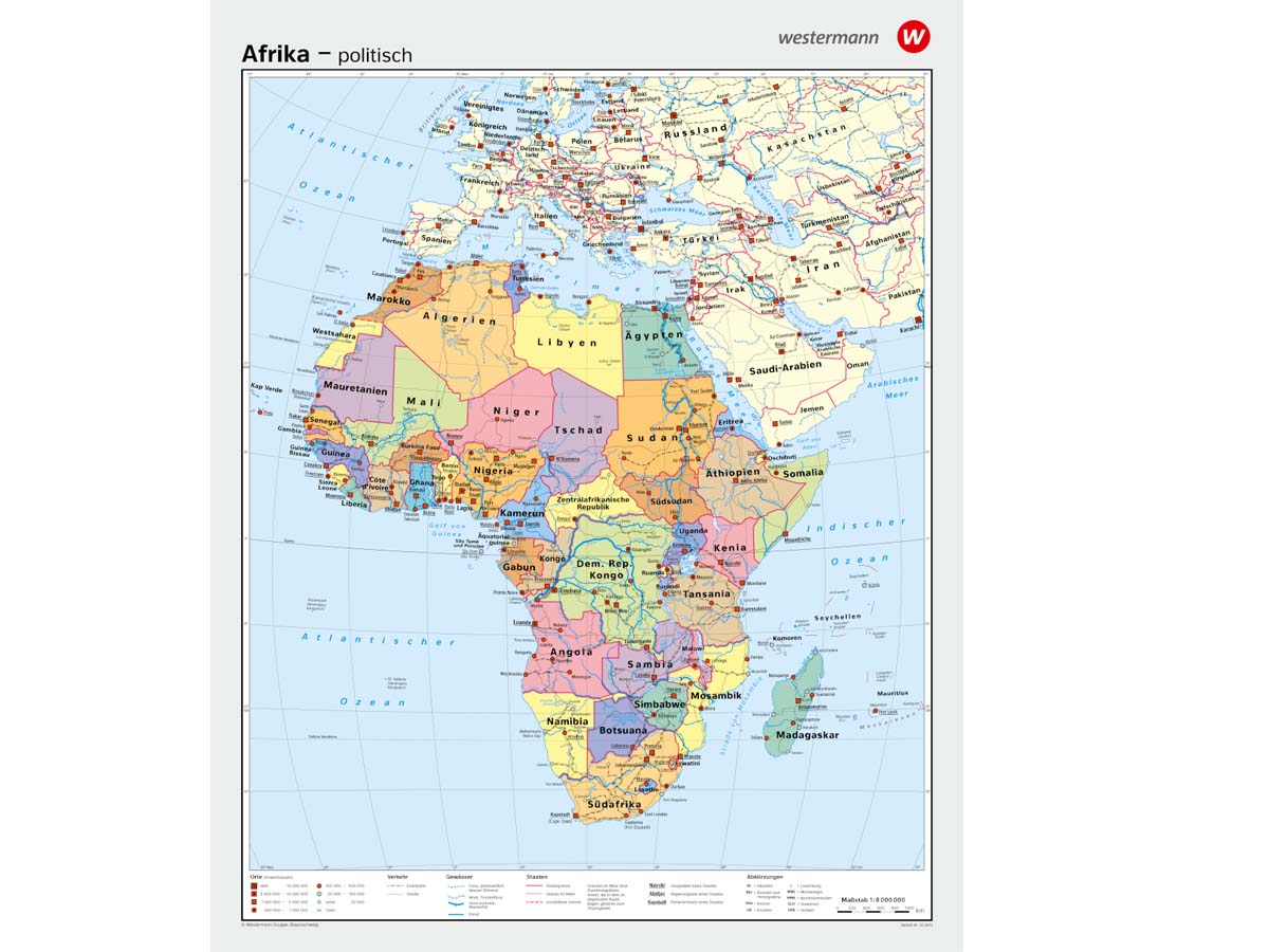 Afrika - physisch / politisch – Bild 2