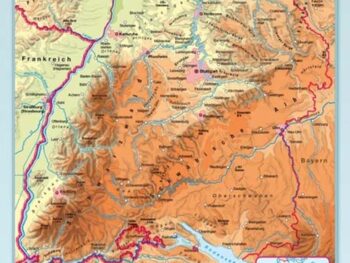 Baden-Württemberg, physisch/politisch