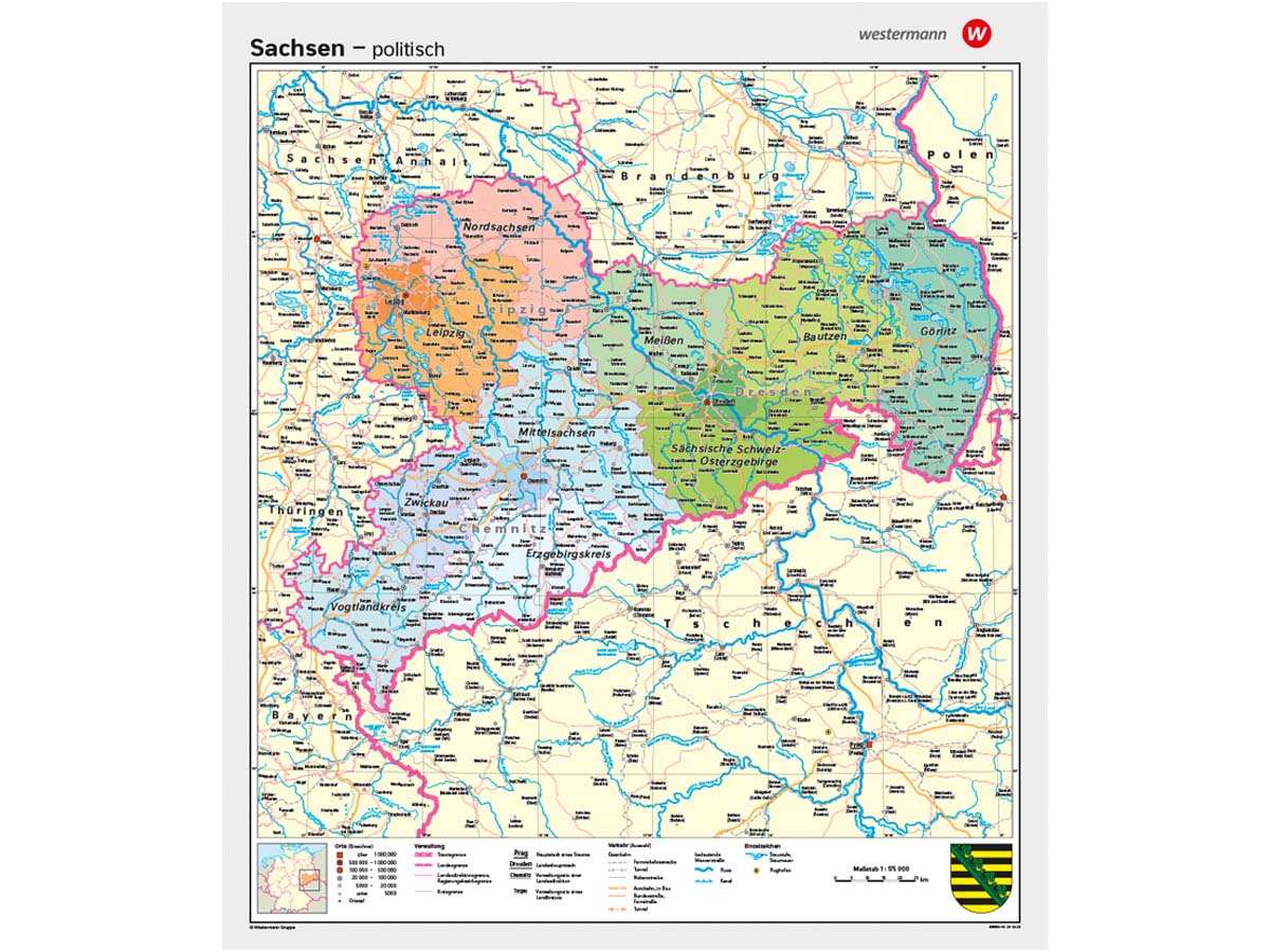 Sachsen - physisch / politisch – Bild 2