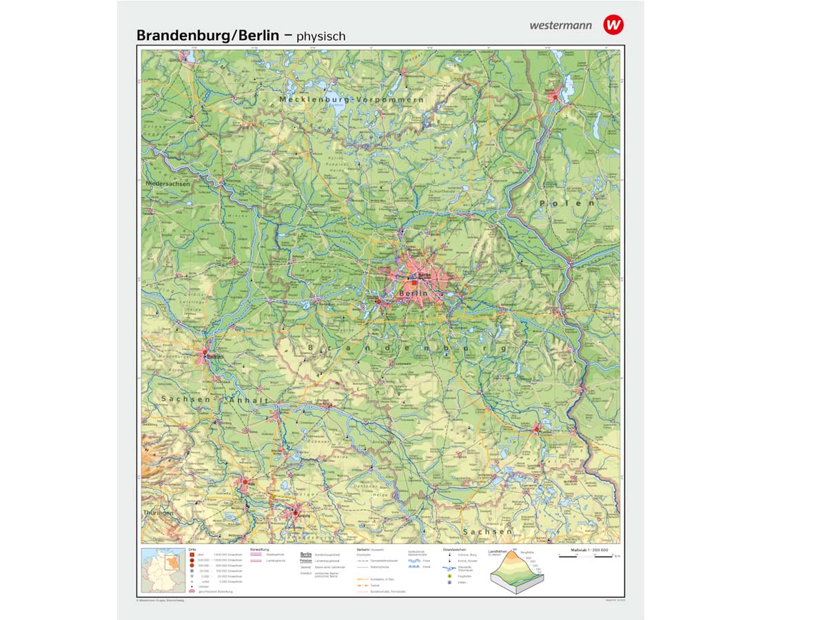 Brandenburg / Berlin - physisch / politisch – Bild 1