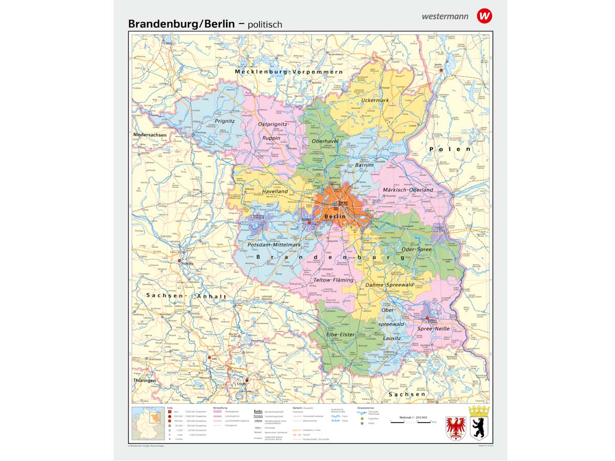 Brandenburg / Berlin - physisch / politisch – Bild 2