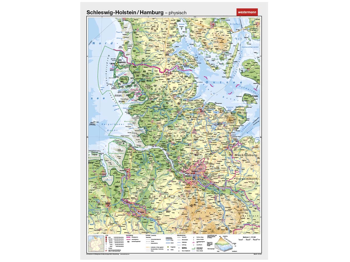 Schleswig-Holstein/Hamburg - physisch / politisch – Bild 1
