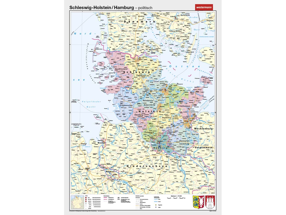 Schleswig-Holstein/Hamburg - physisch / politisch – Bild 2
