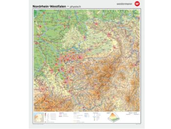 Nordrhein-Westfalen - physisch / politisch