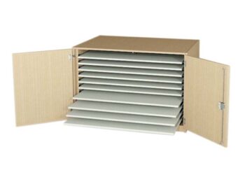 Bilderschrank als Unterschrank für Großformate mit Auszügen