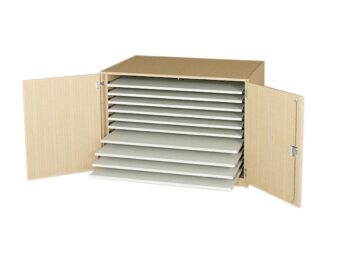 Bilderschrank für Kleinformate mit Auszügen