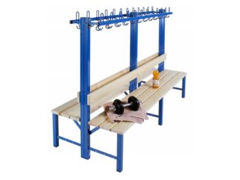 Umkleidebank doppelseitig mit Haken