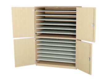 Bilderschrank für Kleinformat als Kombination mit Einlegeböden