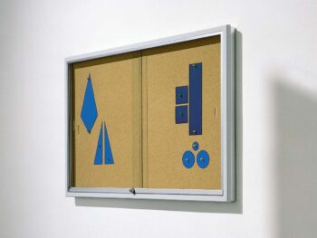 Stahlrahmenvitrine - Rückwand Kork