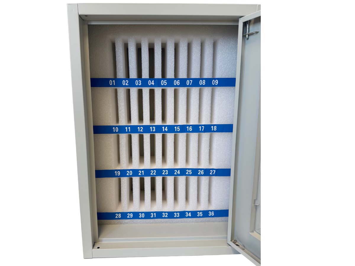 Handytresor aus Stahl mit 36 Slots mit Zylinderschloss – Bild 4